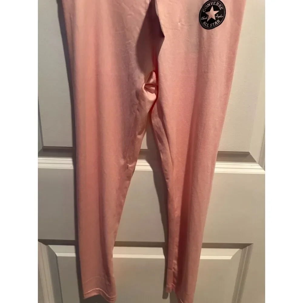NWT Converse All Star Girl Storm Pink Leggings Size M